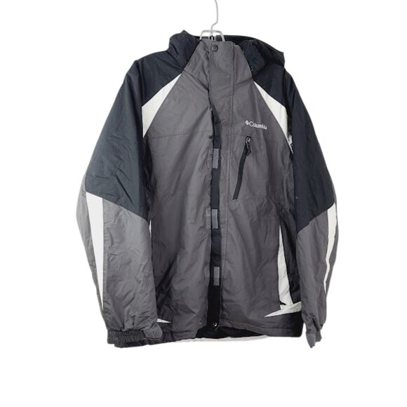 Columbia Jackets & Blazers - Columbia Men's Black Gray Hooded Winter Snow Windbreaker Jacket Size‎ M